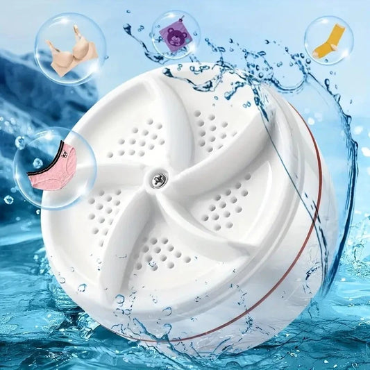 Mini Portable Washing Machine – Compact Ultrasonic Washer for Clothes, Travel & Home Laundry Solution.