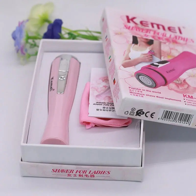 Kemei Rechargeable Lady Hair Remover – Painless Electric Women’s Shaver for Face & Body.