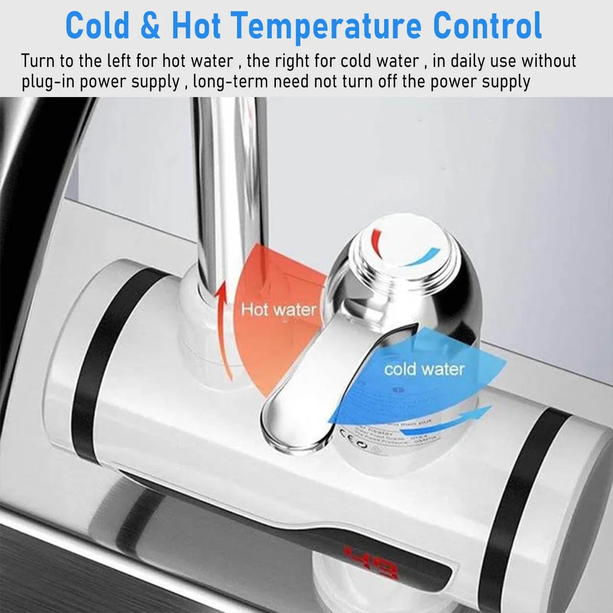 Instant Electric Hot Water Faucet 3000W Tap – Fast Heating Water Heater for Kitchen & Bathroom | Energy-Efficient Instant Geyser with LED Display.