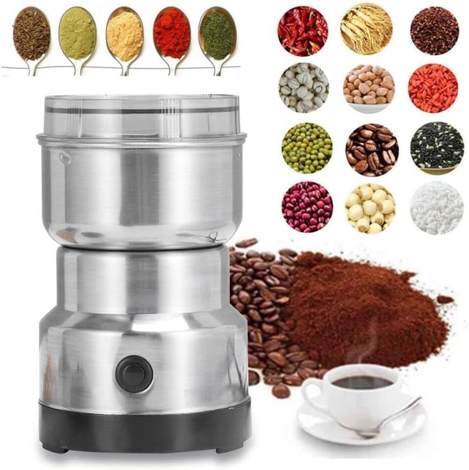 Nima 300W Electric Coffee Grinder – Stainless Steel Multi-Purpose Grinder for Coffee Beans, Spices, Nuts & Herbs, Automatic Compact Mill