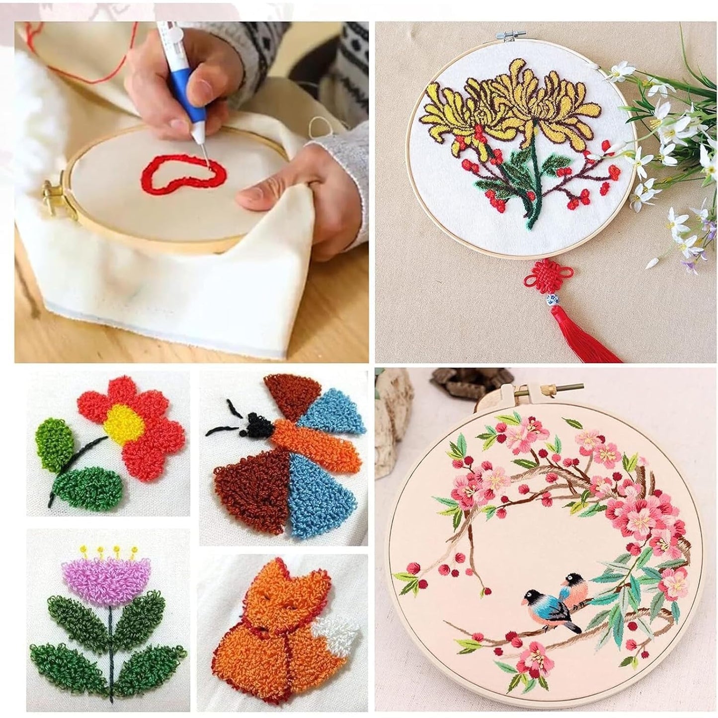 Punch Needle Embroidery Kit – Easy DIY Rug Making & Handcrafted Art Tool for Beginners.