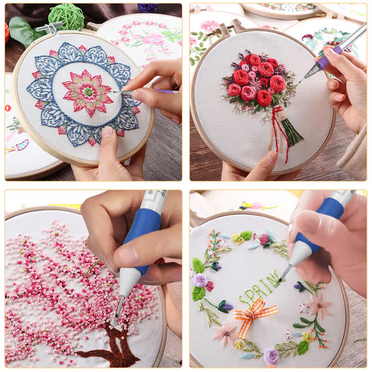 Punch Needle Embroidery Kit – Easy DIY Rug Making & Handcrafted Art Tool for Beginners.