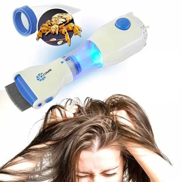V-Comb Electric Head Lice Remover – Chemical-Free, Safe & Reusable Lice Treatment Tool