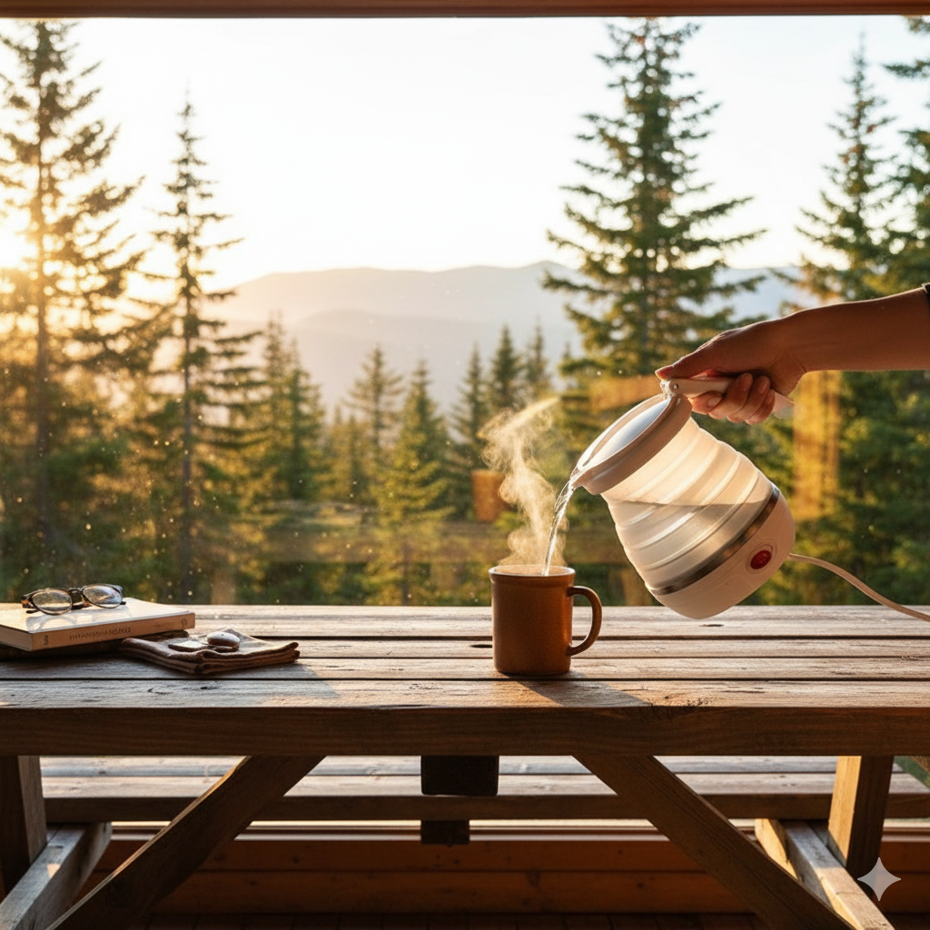 Portable Electric Kettle | Fast Boiling, Compact Travel Kettle for Tea, Coffee, Baby Milk & Instant Meals.