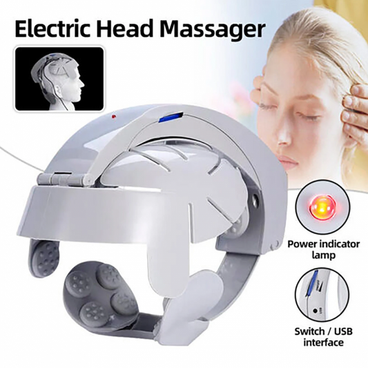Electric Head Massager for Stress Relief & Hair Growth – Rechargeable Scalp Massager for Relaxation & Deep Head Spa at Home.