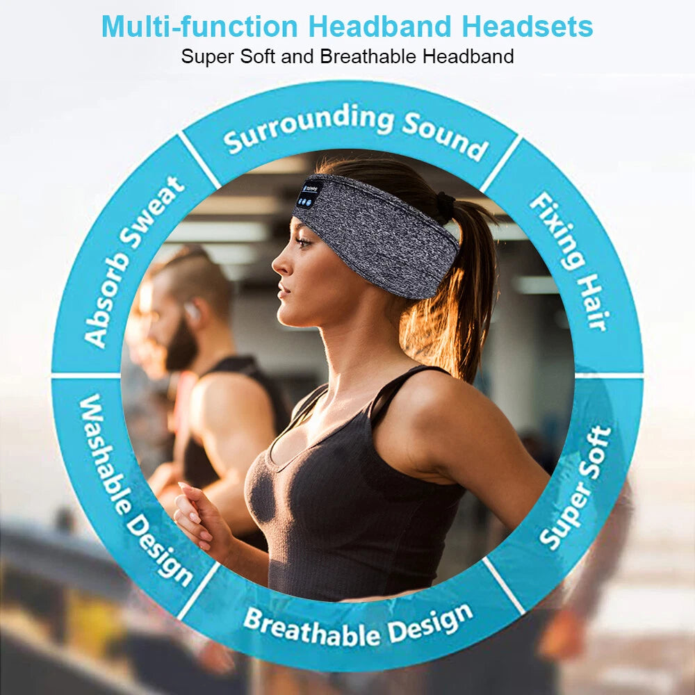SoundSleep™ Bluetooth Music Headband – Wireless Headphones for Sleep, Sports & Running.