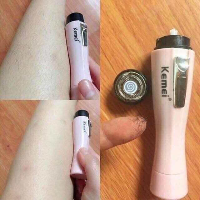Kemei Rechargeable Lady Hair Remover – Painless Electric Women’s Shaver for Face & Body.