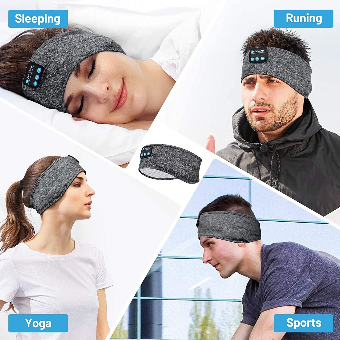 SoundSleep™ Bluetooth Music Headband – Wireless Headphones for Sleep, Sports & Running.