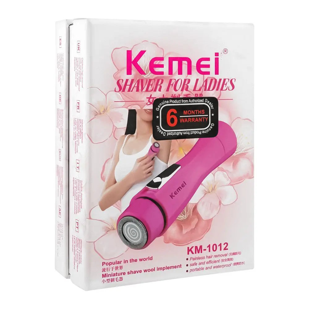 Kemei Rechargeable Lady Hair Remover – Painless Electric Women’s Shaver for Face & Body.