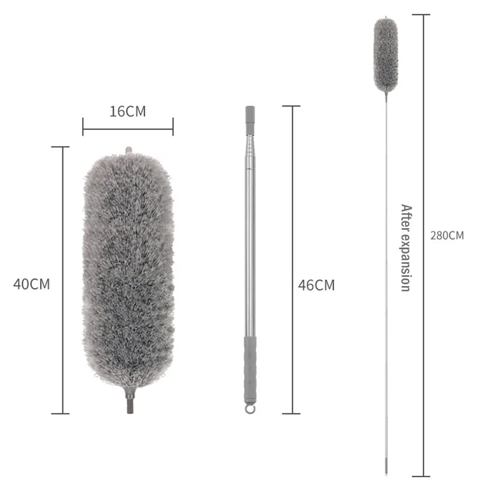 FlexiDuster™ – Flexible Microfiber Duster with Telescopic Handle for Ceiling Fan, Wall & Home Cleaning.
