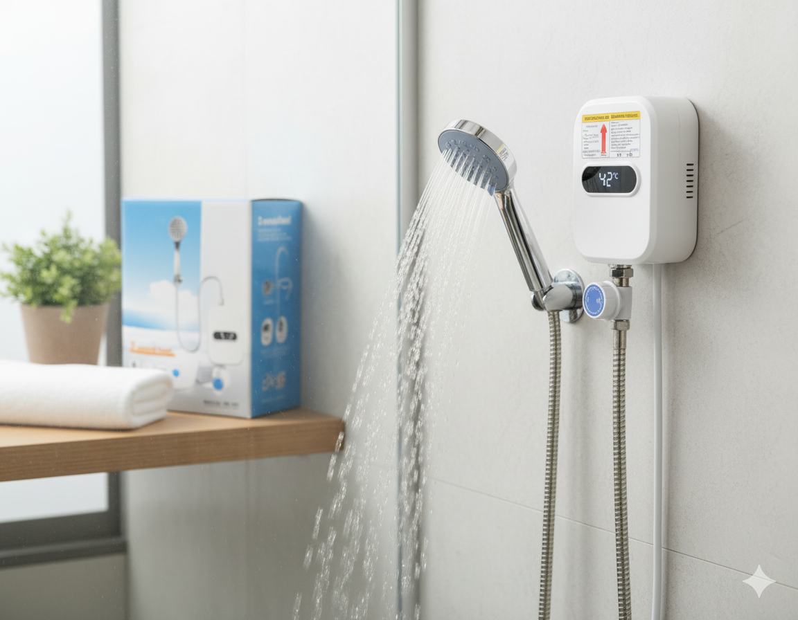 Instant Electric Water Heater RX-021 (3500W) | Fast Heating, Energy-Saving & Compact Mini Geyser for Home & Bathroom