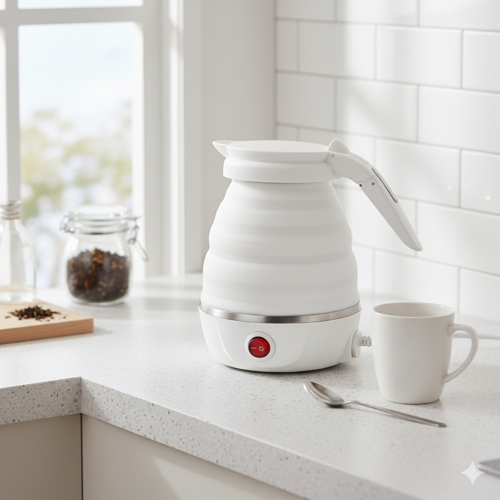 Portable Electric Kettle | Fast Boiling, Compact Travel Kettle for Tea, Coffee, Baby Milk & Instant Meals.