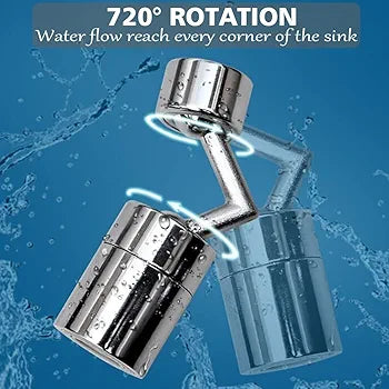 1080° Rotatable Faucet Aerator – Anti Splash Tap Extender for Kitchen & Bathroom | Water Saving Nozzle Filter Attachment.