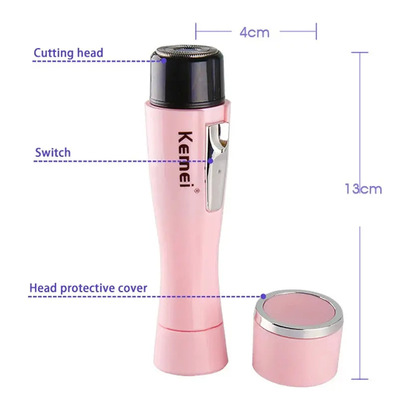 Kemei Rechargeable Lady Hair Remover – Painless Electric Women’s Shaver for Face & Body.