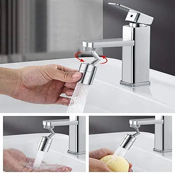 1080° Rotatable Faucet Aerator – Anti Splash Tap Extender for Kitchen & Bathroom | Water Saving Nozzle Filter Attachment.