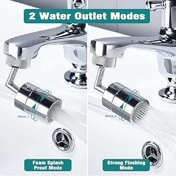 1080° Rotatable Faucet Aerator – Anti Splash Tap Extender for Kitchen & Bathroom | Water Saving Nozzle Filter Attachment.