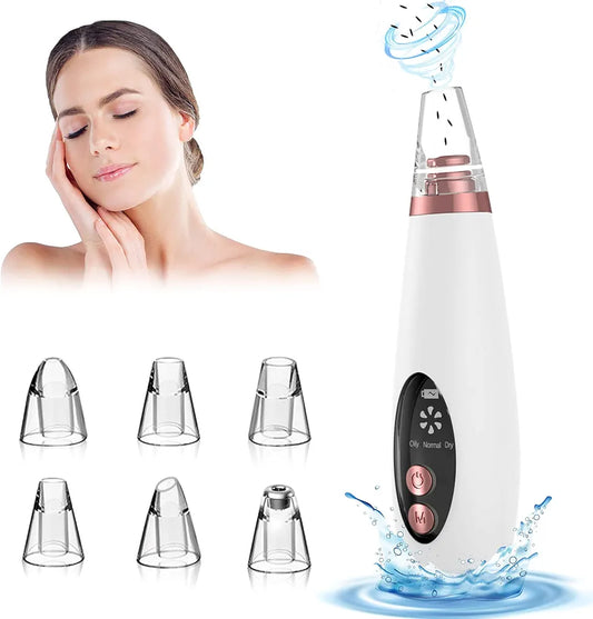 Blackhead Vacuum Pore Cleaner – Electric Deep Cleansing Suction Tool for Face & Nose | Rechargeable Acne Remover & Skin Care Device for Clear Glowing Skin.